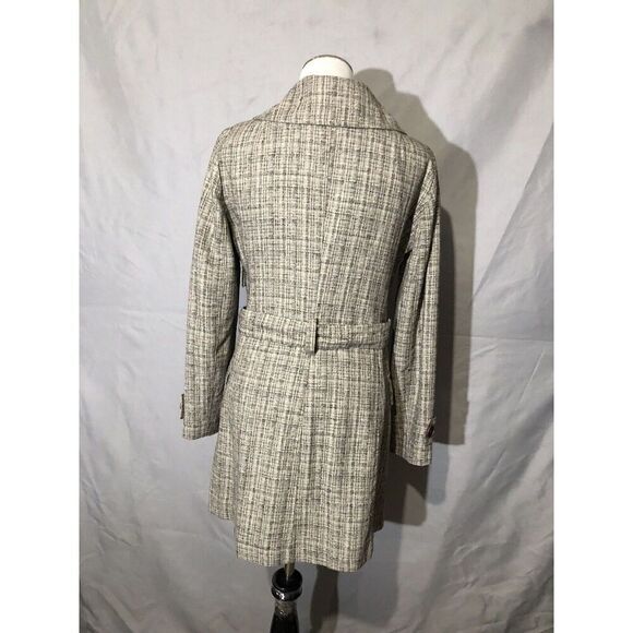 Patrizia Pepe Beige/Brown Coat Cotton Blend Belted Size 44 Italy - Picture 2 of 12